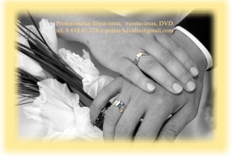 VESTUVIŲ FILMAVIMAS, HD MONTAVIMAS, Blu-ray  DVD.