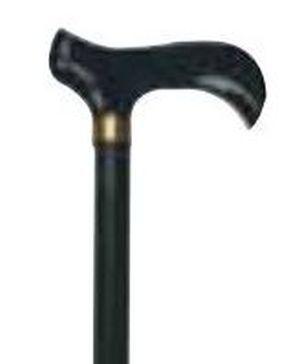 Metalinė reguliuojamo aukščio lazdelė, plastikine rankena Spalva : Juoda