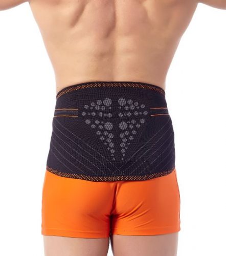 Elastinis juosmens – kryžkaulio srities įtvaras su silikoninėmis pagalvėlėmis (Teyder 203FV Gold)