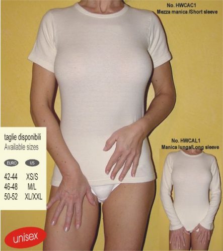 Angoriniai šildantys marškinėliai trumpom rankovėm. Spalva : Balta