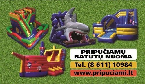 Pripučiamų batutų nuoma visoje Lietuvoje.