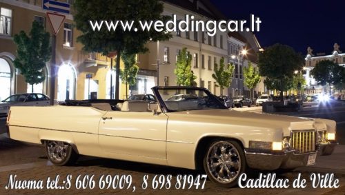 Nuomojamas Cadillac de Ville 1970 metu. Kabriolėtas
