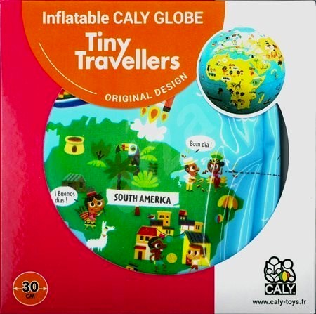 Pripučiamas kamuolys–gaublys “Mažieji keliautojai” 30 cm, nuo 3 metų