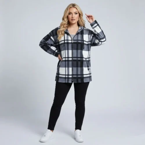 Languoti džemperiai su užtrauktuku ir kapišonu iki 3XL