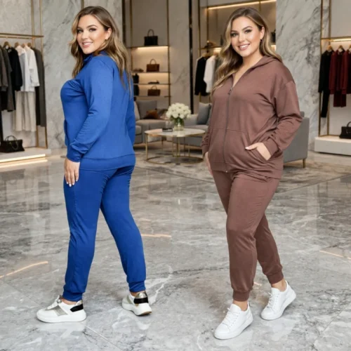 Trikotažiniai sportiniai kostiumai apkūnioms