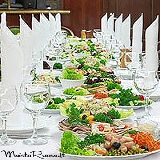 Vestuvės, maistas vestuvėms. Paruošimas, pristatymas