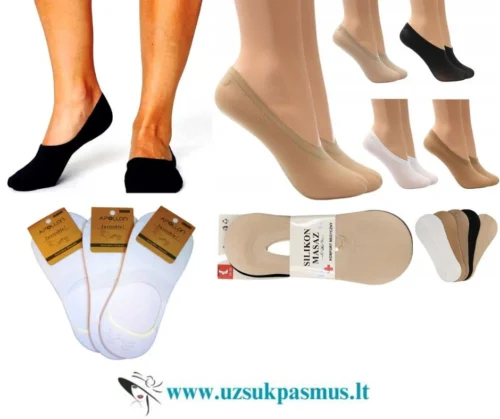 Medvilninės, bambukinės kojinės, pėdutės