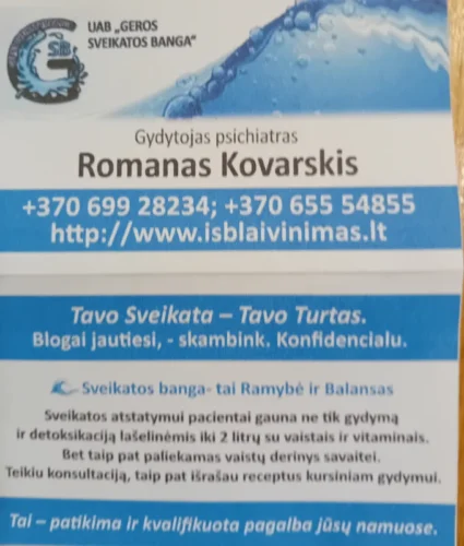 Detoksikacija, išblaivinimas Kaune, visoje Lietuvoje