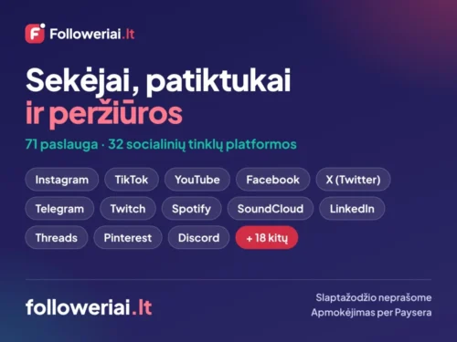 Followeriai.lt – Socialinių tinklų paslaugos